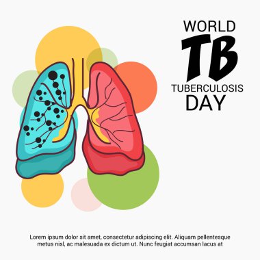 Dünya tüberküloz günü için bir arka plan vektör çizim.