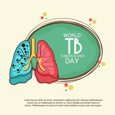 Dünya tüberküloz günü için bir arka plan vektör çizim.