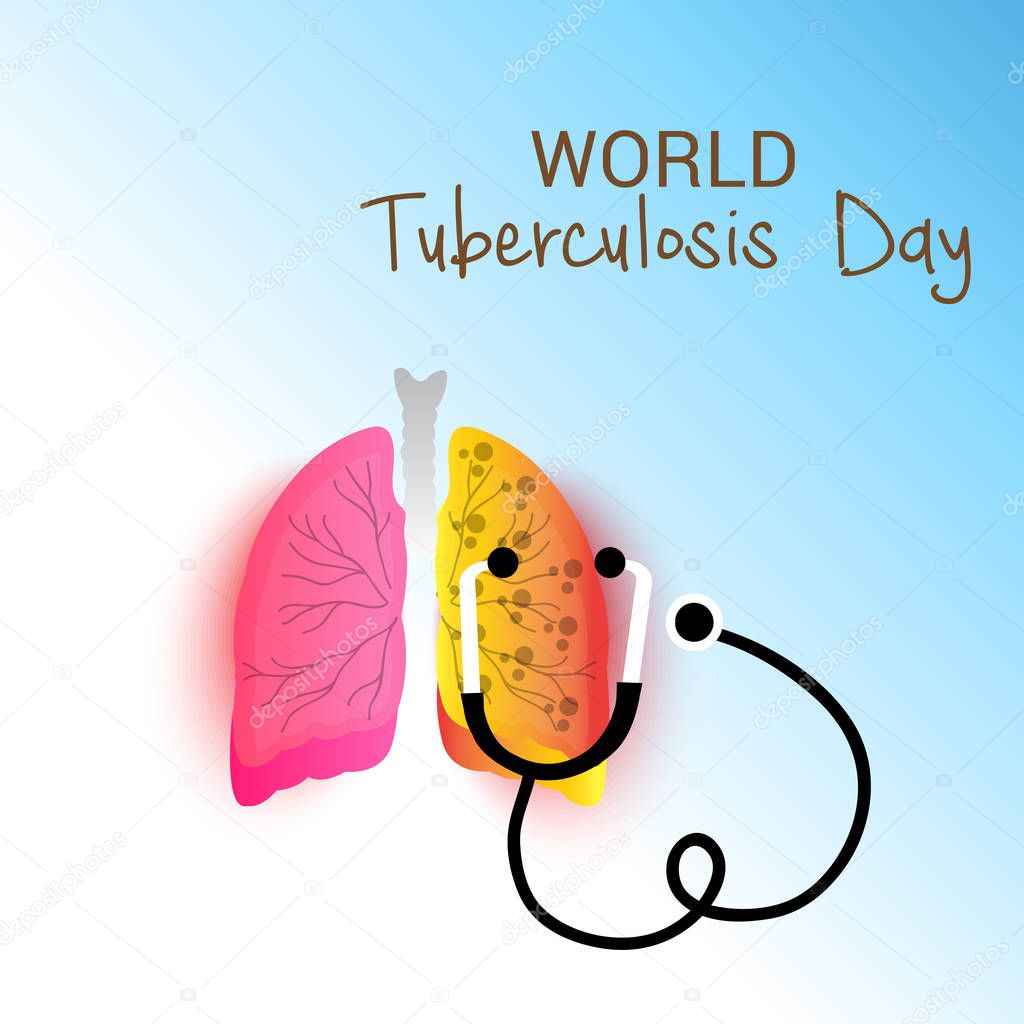 Vector illustration of a background for World Tuberculosis Day.