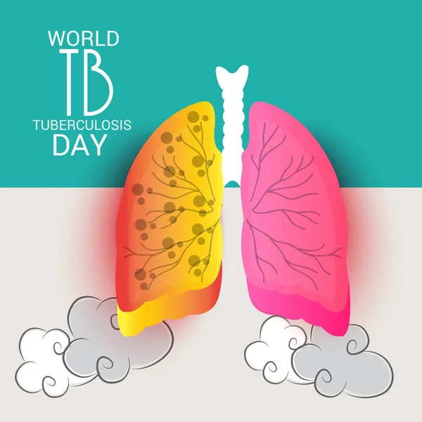 Dünya Tüberküloz Günü Için Bir Arka Plan Vektör Çizim — Stok Vektör