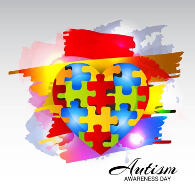 Vector illustration of a Background for World Autism Awareness Day. clipart