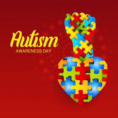 illustration of a Background for World Autism Awareness Day. clipart