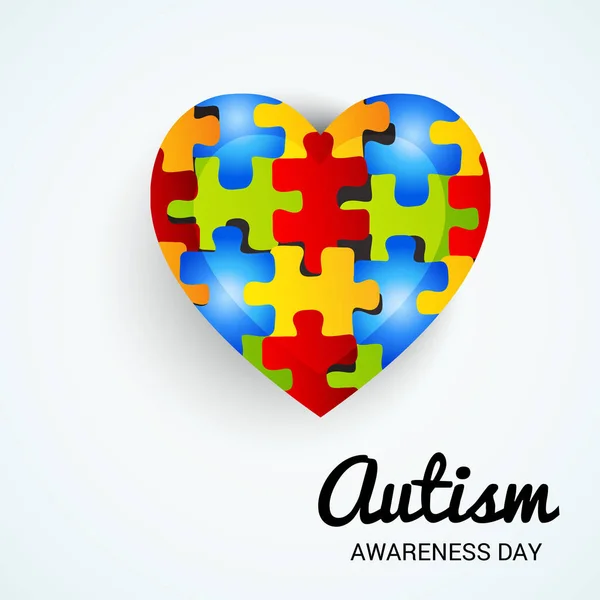 Ilustración Trasfondo Para Día Mundial Concienciación Sobre Autismo — Vector de stock