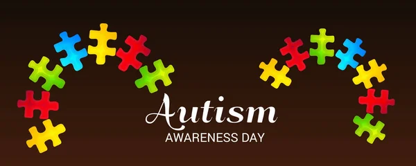 Ilustración Trasfondo Para Día Mundial Concienciación Sobre Autismo — Vector de stock