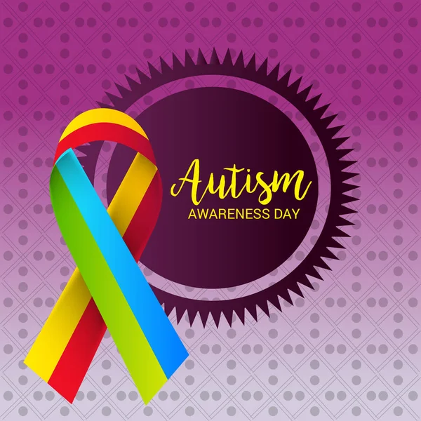 Ilustración Trasfondo Para Día Mundial Concienciación Sobre Autismo — Vector de stock