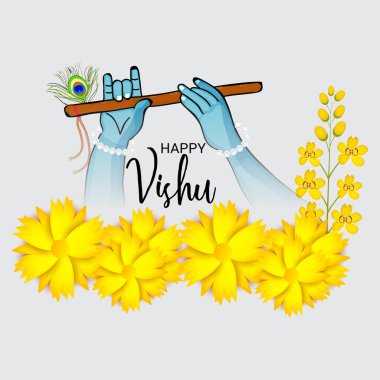 Mutlu Vishu için bir arka plan vektör çizim.