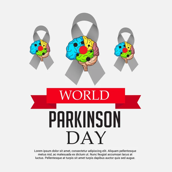 Illustrazione Vettoriale Uno Sfondo Giornata Mondiale Del Parkinson — Vettoriale Stock
