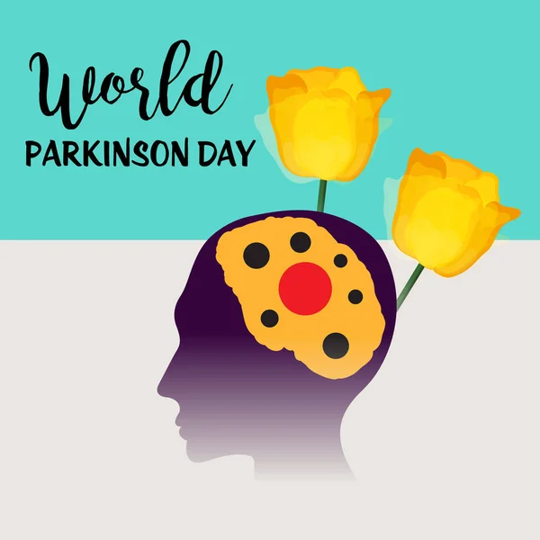 Ilustração Vetorial Fundo Para Dia Mundial Parkinson — Vetor de Stock