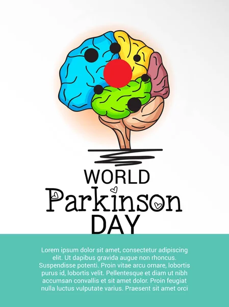 Vector Illustration Background World Parkinson Day — Stock Vector