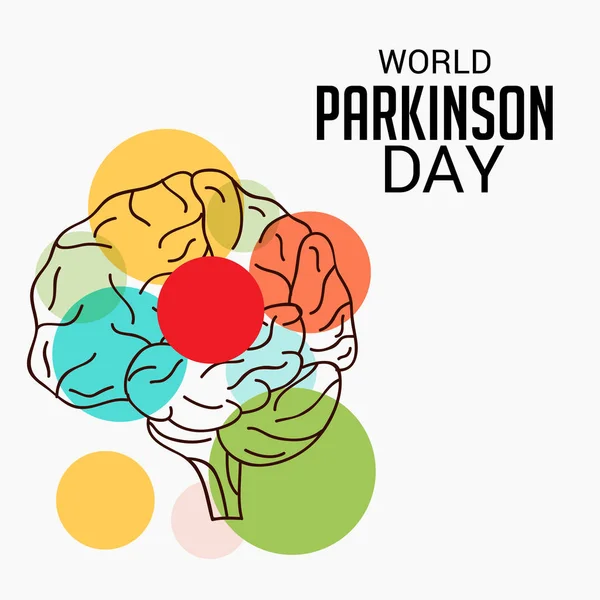 Vektorové Ilustrace Zázemí Pro Světový Den Parkinsonovy — Stockový vektor