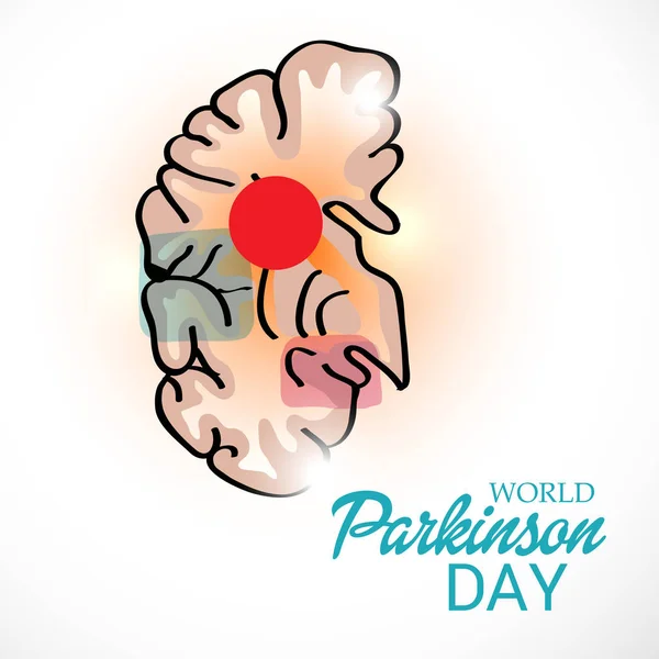 Ilustración Vectorial Los Antecedentes Del Día Mundial Del Parkinson — Archivo Imágenes Vectoriales