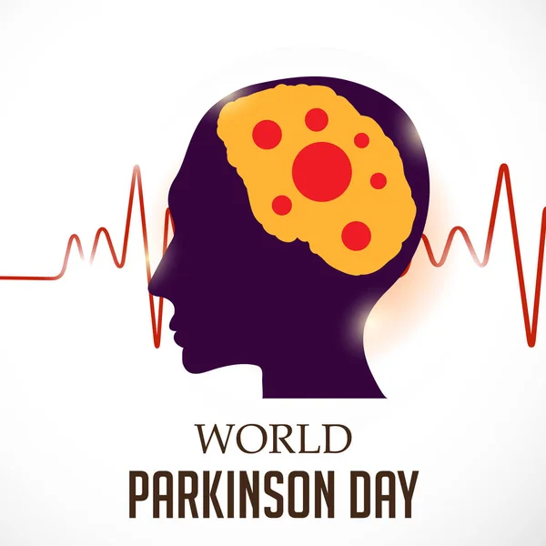Ilustração Vetorial Fundo Para Dia Mundial Parkinson — Vetor de Stock