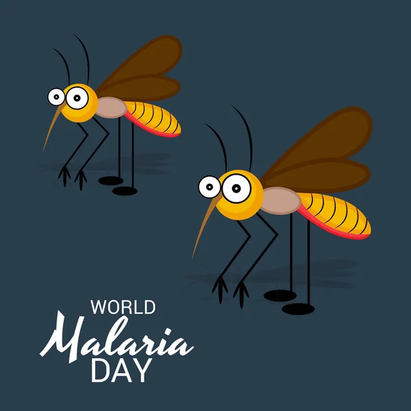 Vector Illustratie Van Een Achtergrond Voor Wereld Malaria Dag — Stockvector