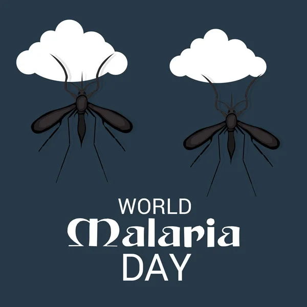 Wektorowa Ilustracja Kontekstu Światowego Dnia Malarii — Wektor stockowy