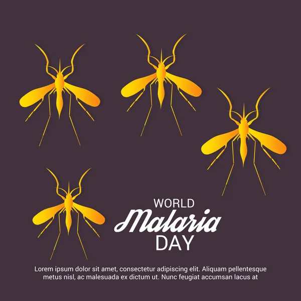 Vektor Illustration Eines Hintergrunds Zum Welt Malaria Tag — Stockvektor