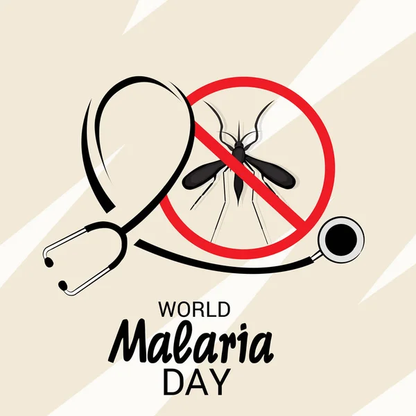 世界疟疾日背景的病媒说明 — 图库矢量图片