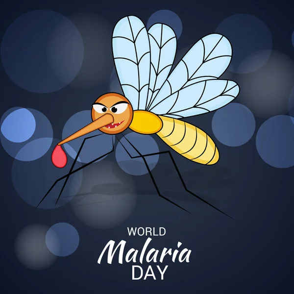 Vector Illustratie Van Een Achtergrond Voor Wereld Malaria Dag — Stockvector