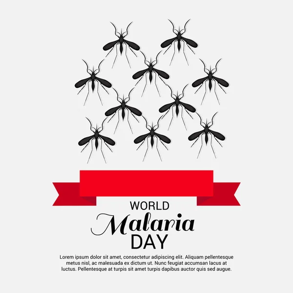 Вектор Ілюструє Початок Всесвітнього Дня Малярії — стоковий вектор
