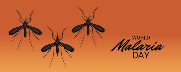Wektorowa Ilustracja Kontekstu Światowego Dnia Malarii — Wektor stockowy