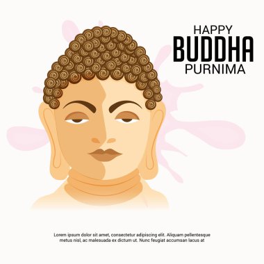 Mutlu Buda Purniması için Vektör illüstrasyonuName.