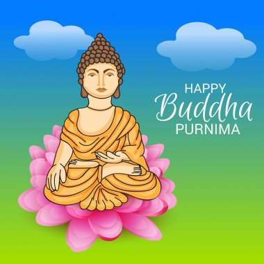 Mutlu Buda Purniması için Vektör illüstrasyonuName.