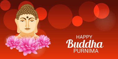 Mutlu Buda Purniması için Vektör illüstrasyonuName.