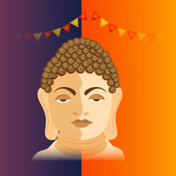 Vektorillustration Eines Hintergrunds Für Happy Buddha Purnima — Stockvektor