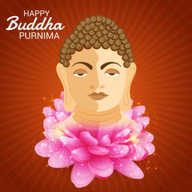 Mutlu Buda Purniması için Vektör illüstrasyonuName.