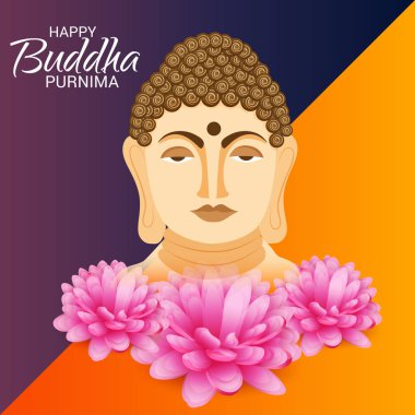 Mutlu Buda Purniması için Vektör illüstrasyonuName.