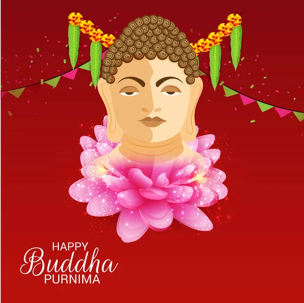 stock vector Vector illustration of a Background for Happy Buddha Purnima.