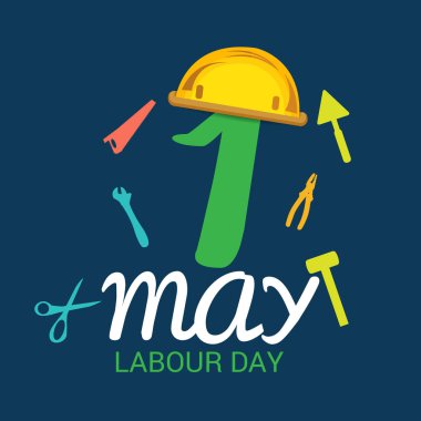 Vektör çizim bir arka plan için mutlu İşçi Bayramı.