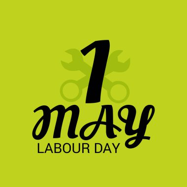 Vektör çizim bir arka plan için mutlu İşçi Bayramı.