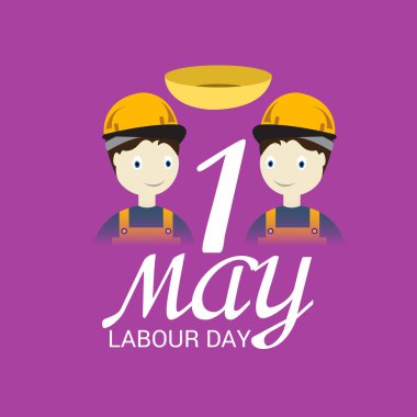 Vektör çizim bir arka plan için mutlu İşçi Bayramı.