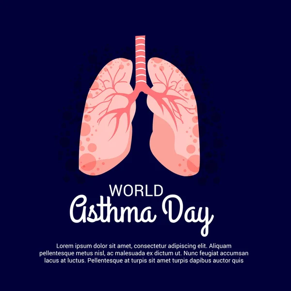 Ilustración Vectorial Fondo Para Día Mundial Del Asma — Vector de stock