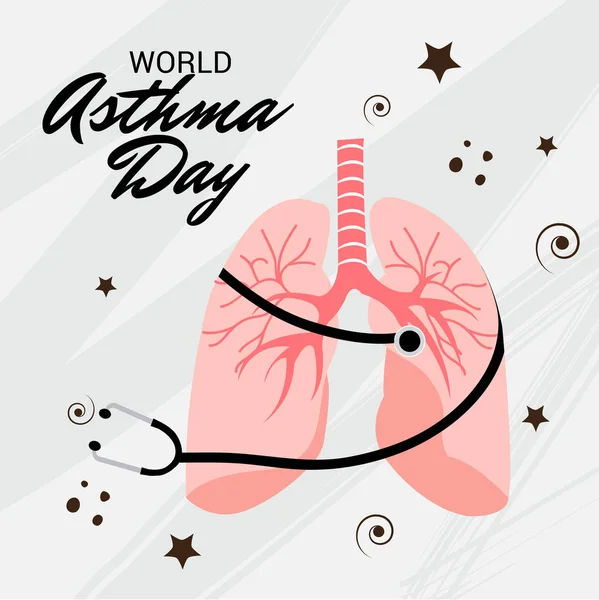 stock vector Vector illustration of a Background for World Asthma Day.