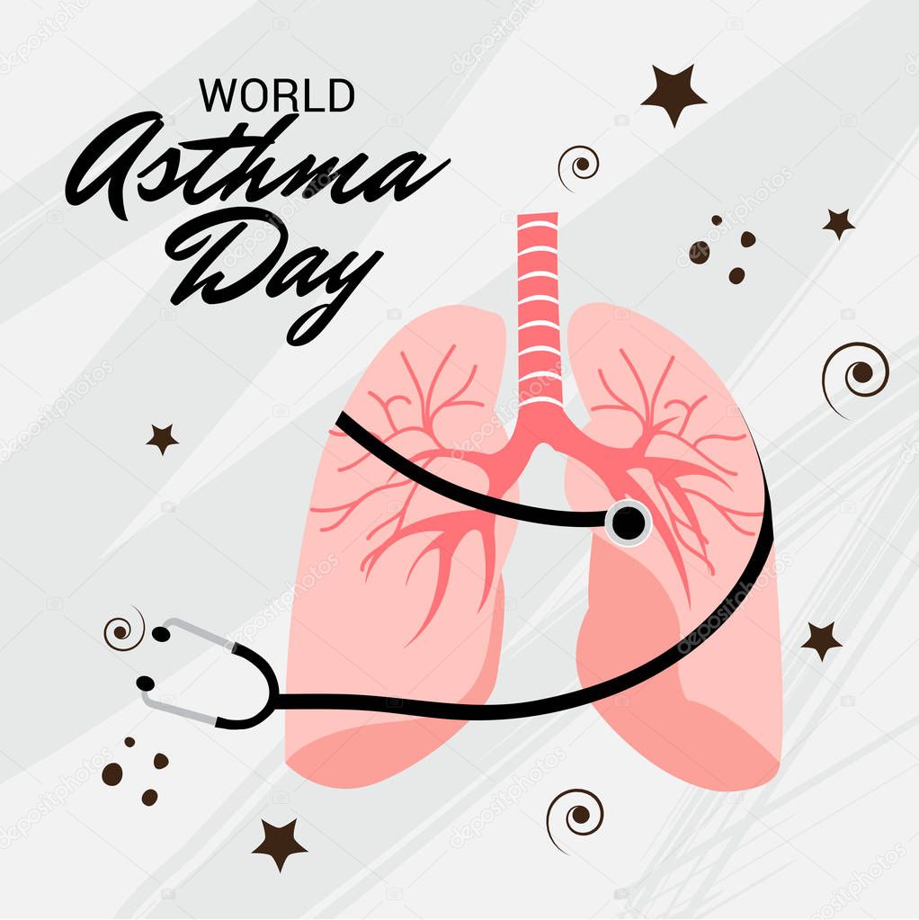 Vector illustration of a Background for World Asthma Day.