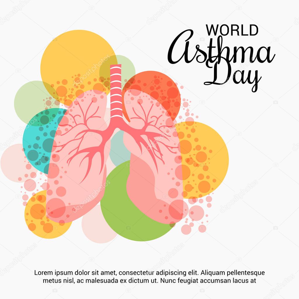 Vector illustration of a Background for World Asthma Day.