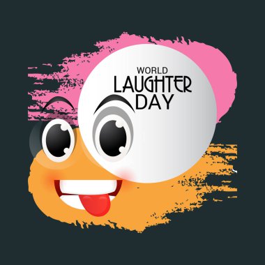 Dünya kahkaha günü için bir arka plan vektör çizim.