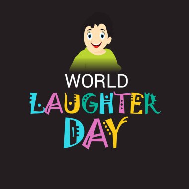 Dünya kahkaha günü için bir arka plan vektör çizim.