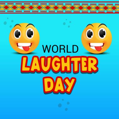 Dünya kahkaha günü için bir arka plan vektör çizim.