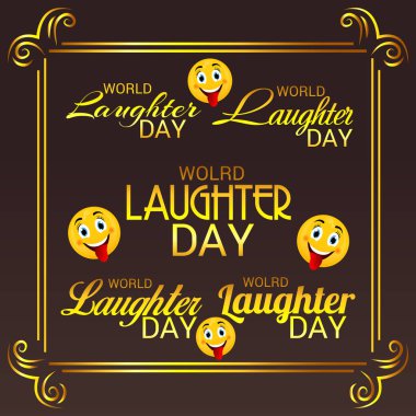 Dünya kahkaha günü için bir arka plan vektör çizim.