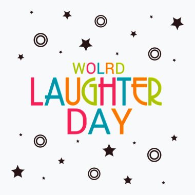 Dünya kahkaha günü için bir arka plan vektör çizim.