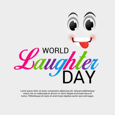 Dünya kahkaha günü için bir arka plan vektör çizim.