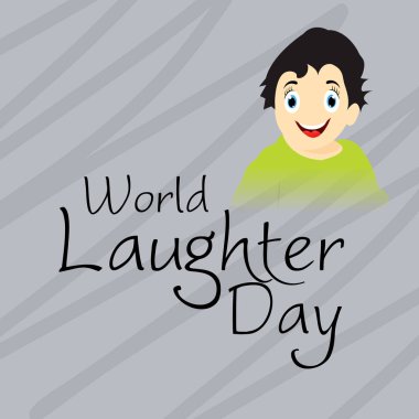 Dünya kahkaha günü için bir arka plan vektör çizim.