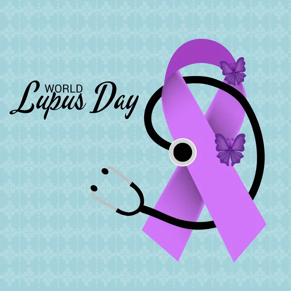 Vektorová Ilustrace Pozadí Pro Světový Den Lupus — Stockový vektor