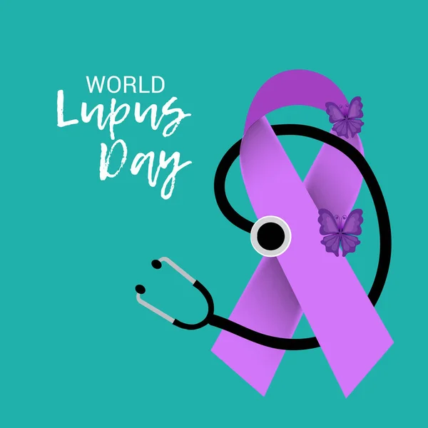 Vector Illustratie Van Een Achtergrond Voor World Lupus Day — Stockvector