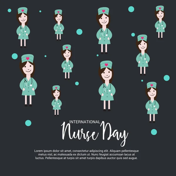 Vectorillustratie Van Een Achtergrond Voor International Nurse Dag — Stockvector