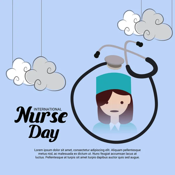 Vectorillustratie Van Een Achtergrond Voor International Nurse Dag — Stockvector