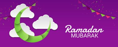 Mübarek Ramazan için bir afiş vektör çizim.