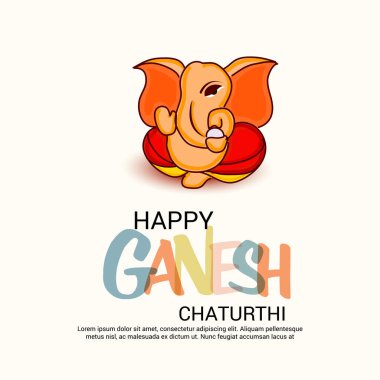 Ganesh Chaturthi kutlama Festivali için vektör çizim yaratıcı kartı, Poster veya başlık sayfası.